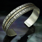 Silver Cuff Bracelet "City Skyline"